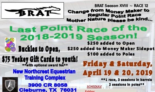 BRAT Cleburne April 19-20, 2019