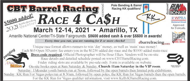 CBT Race 4 Cash March 12-14, 2021
