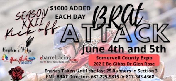 BRAT ATTACK Race 1 & 2 Searchable Results