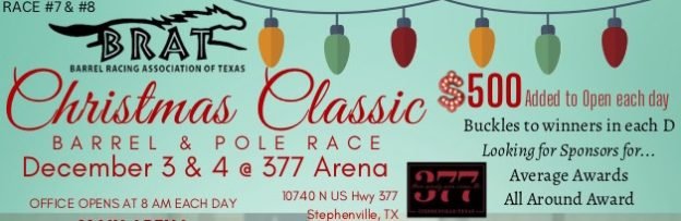 BRAT Race 7 Barrels & Poles Dec 3, 2022 Results