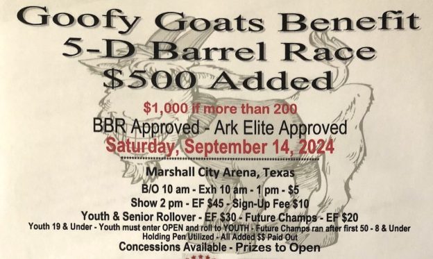 Goofy Goat Barrel Race Sept 14, 2024 Results