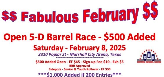 Fabulous February Open 5D Race Feb 8, 2025 Results