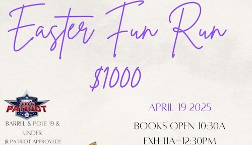 2025 BPRCA Easter Fun Run $1000 Results